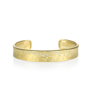 Todd Reed cuff bracelet in 18k yellow gold, white brilliant cut diamonds (~.65ct)